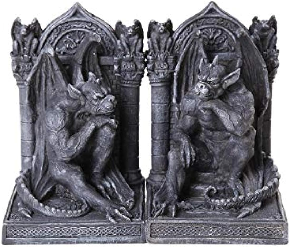 Gargoyle Thinker Bookend Set